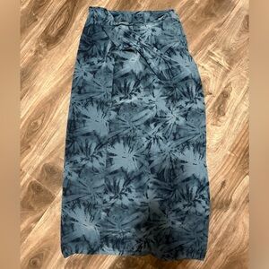 Blue Tie-Dye Maxi Skirt